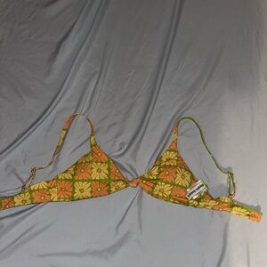 Dippin Daisy Floral Triangle Bikini Top
